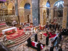 The funeral of Fra’ Matthew Festing, the Order of Malta’s 79th Grand Master, takes place at St. John’s Co-Cathedral in Valletta, Malta, Dec. 3, 2021.
