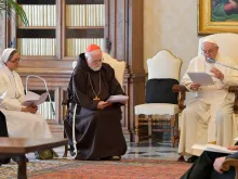Pope Francis meets members of the Pontifical Commission for the Protection of Minors at the Vatican, April 29, 2022.