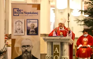 Archbishop Marek Jędraszewski celebrates a Mass at Niepokalanów in Poland, Jan. 8, 2022. Biuro Prasowe Archidiecezji Krakowskiej.