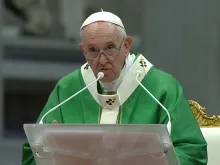 Pope Francis celebrates a Mass at St. Peter’s Basilica opening the worldwide synodal path, Oct. 10, 2021.