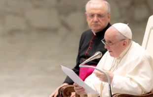 Pope Francis’ general audience in the Paul VI Hall at the Vatican, Oct. 13, 2021. Vatican Media.