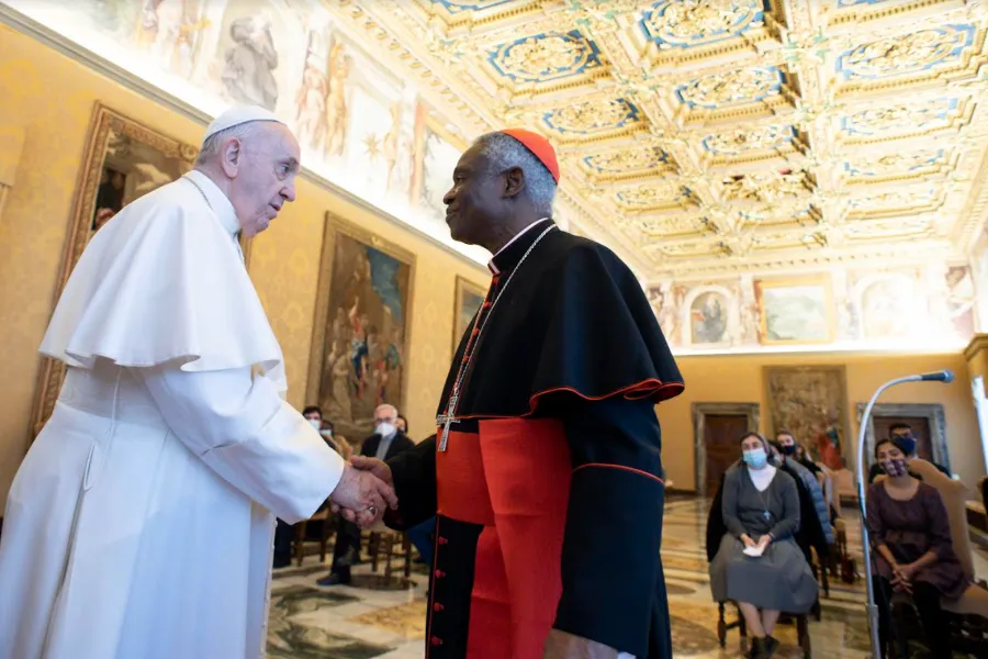 Pope Francis meets participants in an international conference on eradicating child labor at the Vatican's Consistory Hall, Nov. 19, 2021.?w=200&h=150