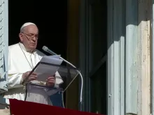 Pope Francis delivers his Angelus address at the Vatican, Dec. 12, 2021.