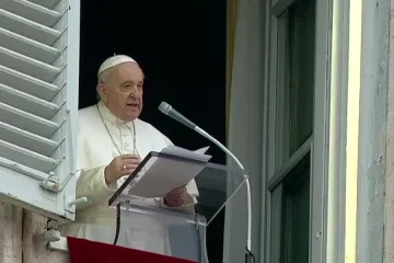 Pope Francis delivers his Angelus address at the Vatican, Jan. 2, 2022
