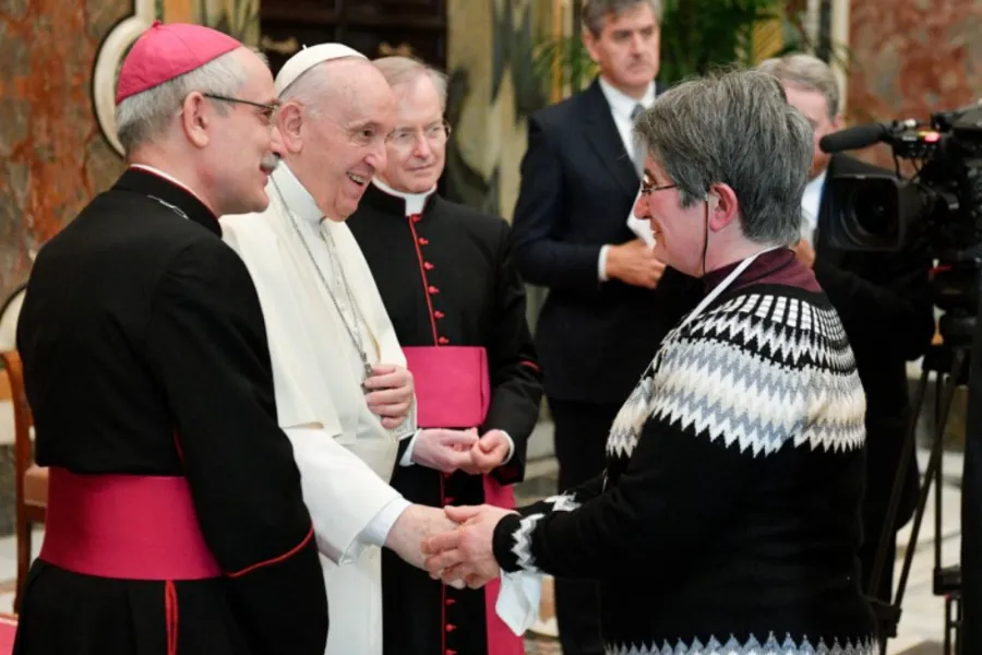 Pope Francis meets a delegation of the French Catholic Action movement at the Vatican, Jan. 13, 2021.?w=200&h=150