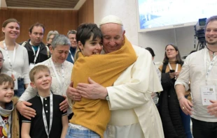 Pope Francis’ general audience in the Paul VI Hall at the Vatican, Feb. 9, 2022. Vatican Media.