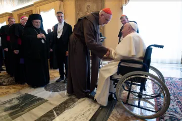 Pope Francis meets participants in the Pontifical Council for Promoting Christian Unity’s plenary meeting at the Vatican, May 6, 2022