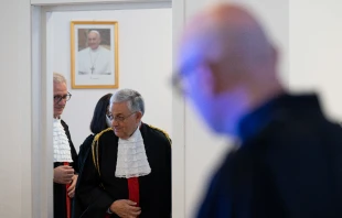 A hearing in the Vatican finance trial on May 31, 2022. Vatican Media.