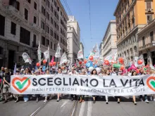 Participants in the Choose Life rally in Rome, Italy, on May 21, 2022.