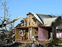 Damage from a series of powerful storms and at least one tornado is seen on March 25, 2023 in Rolling Fork, Mississippi. At least 26 people have reportedly been killed with dozens more injured following devastating storms across western Mississippi and Alabama on the night of March 24, 2023.