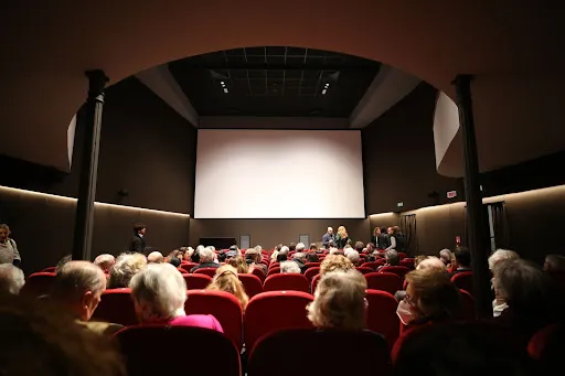 Farnese Cinema before the Italian premiere of “To the Top,” a film about Blessed Pier Giorgio Frassati, on March 18, 2023. Credit: Adi Zace/CNA