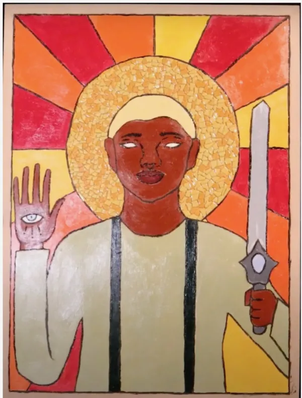 'God is Trans' artwork by Adah Unachukwu. Credit: YouTube/Adah Toni