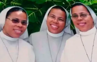 Triplets María Gorete dos Santos, María de Lourdes dos Santos, and María Aparecida dos Santos, 57, are all nuns belonging to the Franciscan Congregation of the Sacred Heart of Jesus. Credit: Courtesy of Sister María Gorete dos Santos