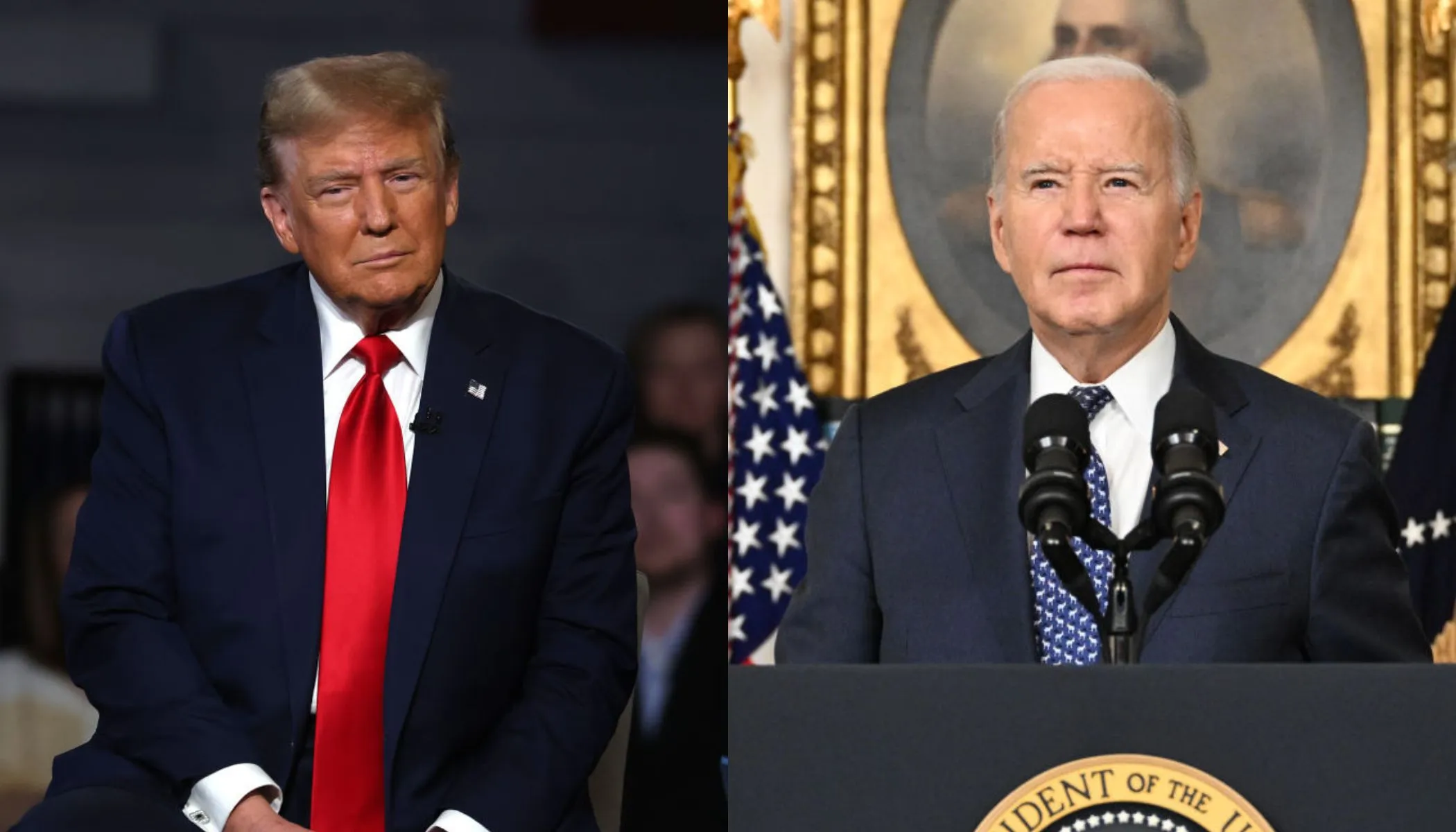 Former president Donald Trump and President Joe Biden.?w=200&h=150