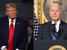 Former president Donald Trump and President Joe Biden.