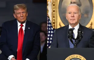 Former president Donald Trump and President Joe Biden. Credit: Justin Sullivan/Getty Images; MANDEL NGAN/AFP via Getty Images