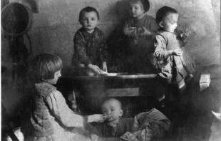 Members of the Ulma family at their home and farm. On March 24, 1944, all nine members of the Ulma family were killed by the Nazis for hiding a Jewish family in their home in Poland, including a child still in the womb. Credit: Father Witold Burda, postulator for the Ulma family