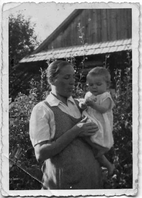 Wiktoria Ulma with one of her children. Credit: Father Witold Burda, postulator for the Ulma family
