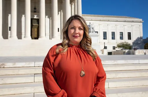 Lorie Smith, owner and founder of 303 Creative, at the U.S. Supreme Court in Washington, D.C.?w=200&h=150