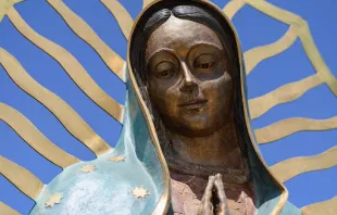 A statue of Our Lady of Guadalupe stands on a re-creation of Tepeyac Hill in Oklahoma City as part of the Blessed Stanley Rother Shrine. Credit: Archdiocese of Oklahoma City