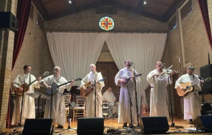 The relic of the holy cloak of St. Joseph at the Basilica of St. Joseph al Trionfale in Rome. Daniel Ibáñez/CNA.