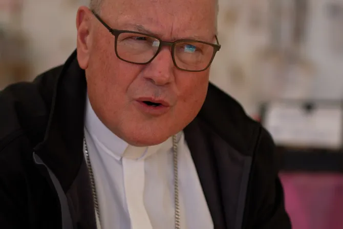 Cardinal Timothy Dolan speaks to Colm Flynn of EWTN News In Depth in Hrebenne, Poland