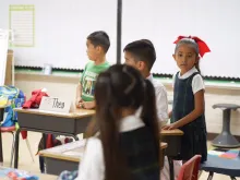 The first day of school at Sacred Heart Catholic School in Uvalde, Texas, Aug. 15, 2022.