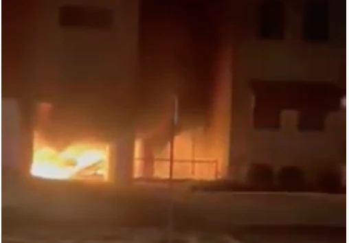 Fire rips through a building containing the cafeteria and gymnasium of St. Anthony of Padua School in Lorain, Ohio, on June 30, 2022. An arson investigation is underway.?w=200&h=150