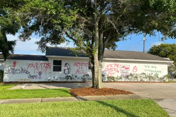 LifeChoice Pregnancy Center in Winter Haven, Florida was defaced with pro-abortion graffiti June 25, 2022.