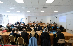 A hearing in the Vatican finance trial on May 31, 2022. Vatican Media.