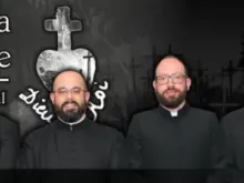 Four of the six priests who regularly appear in "The Sacristy of the Vendée" program on YouTube.