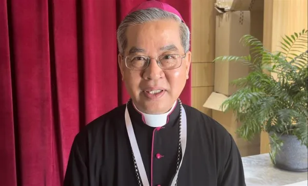 Archbishop Joseph Nguyen Nang, the president of the Vietnamese bishops’ conference, traveled to Mongolia for the pope’s Sept. 1–4, 2023, visit along with 90 Vietnamese Catholics and six bishops. Credit: Courtney Mares/CNA