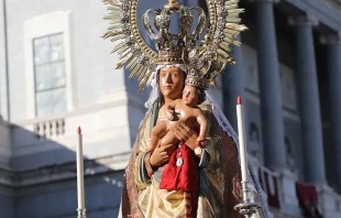 Image of the Virgin of Almudena in the streets of Madrid, Spain Credit: ArchiMadrid
