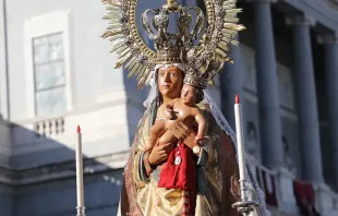 Image of the Virgin of Almudena in the streets of Madrid, Spain Credit: ArchiMadrid