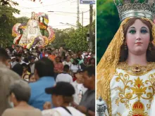 Faithful Catholics of the Diocese of León, Nicaragua, participate in the annual procession of the image of Our Lady of Mercy, the patroness of the diocese, Sunday, Aug. 21, 2022.