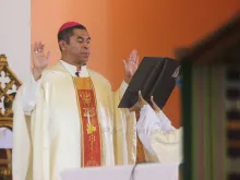 Archbishop Virgilio do Carmo da Silva of Dili, who will be made a cardinal Aug. 27, says Mass April 9, 2016.