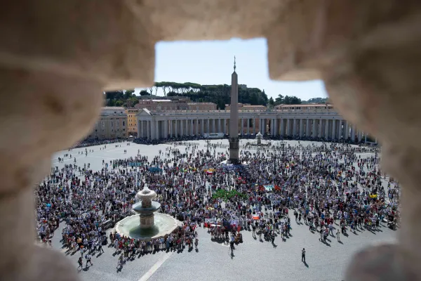 Pilgrims gathered in St. Peter's Square on Sept. 4, 2021. Vatican Media/CNA