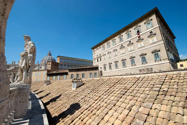 Pope Francis speaks from the window of the Apostolic Palace on Sept. 4, 2021. Vatican Media/CNA