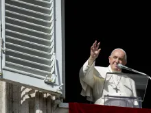 Pope Francis gives his weekly Angelus message on Nov. 7, 2021