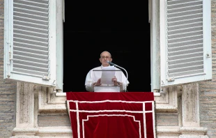 Pope Francis delivers his Angelus address at the Vatican, Aug. 8, 2021. Vatican Media.