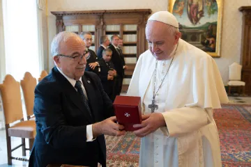 Pope Francis meets with the Order of Malta's Fra’ Marco Luzzago on June 25, 2021