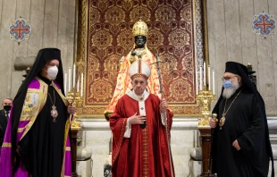 Pope Francis celebrates Mass at St. Peter’s Basilica on the Solemnity of Sts. Peter and Paul, June 29, 2021. Vatican Media.