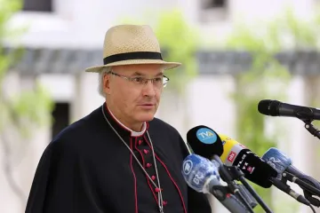 Bishop Rudolf Voderholzer speaks at a press conference on June 22, 2020