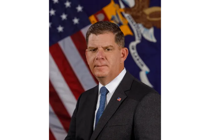 Marty Walsh, United States Secretary of Labor under Joe Biden, who will be given the Blessed Edmund Ignatius Rice Medal by Catholic Memorial School April 1, 2022.