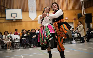 Polish dancers at the reception following this year's World Day for Migrants and Refugees Mass at St. Paul’s Parish in Richmond, British Columbia, Canada, on Sept. 23, 2023.?w=200&h=150
