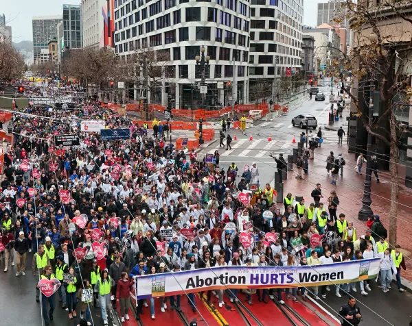 Thousands participate in Walk for Life West Coast on Saturday, Jan. 20, 2024, in San Francisco. Credit: Dennis Callahan/Archdiocese of San Francisco