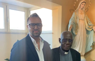Surgeon Domenico Veneziano with Cardinal Robert Sarah. Courtesy photo.