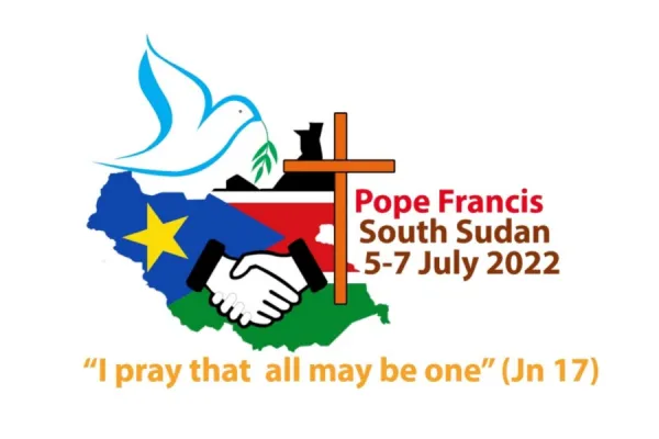 The logo for Pope Francis’ July 5-7 trip to South Sudan. Vatican Media.
