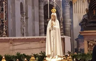 The statue of the Virgin Mary in St. Peter’s Basilica. Vatican Pool.