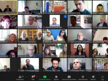 People from more than 20 countries take part in a video call hosted by the Vatican Dicastery for Laity, Family, and Life on May 19, 2022.